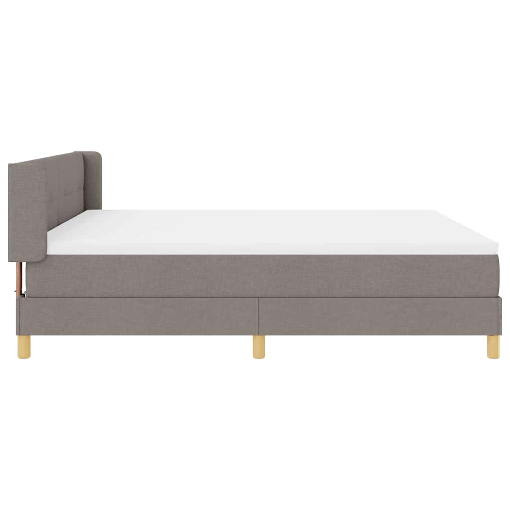 vidaXL Κρεβάτι με Ελατήρια με στρώμα Taupe 180 x 200 cm ύφασμα