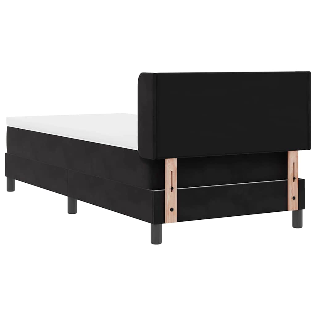 vidaXL Κρεβάτι με Στρώμα Μαύρο 90x190 cm Βελούδινο