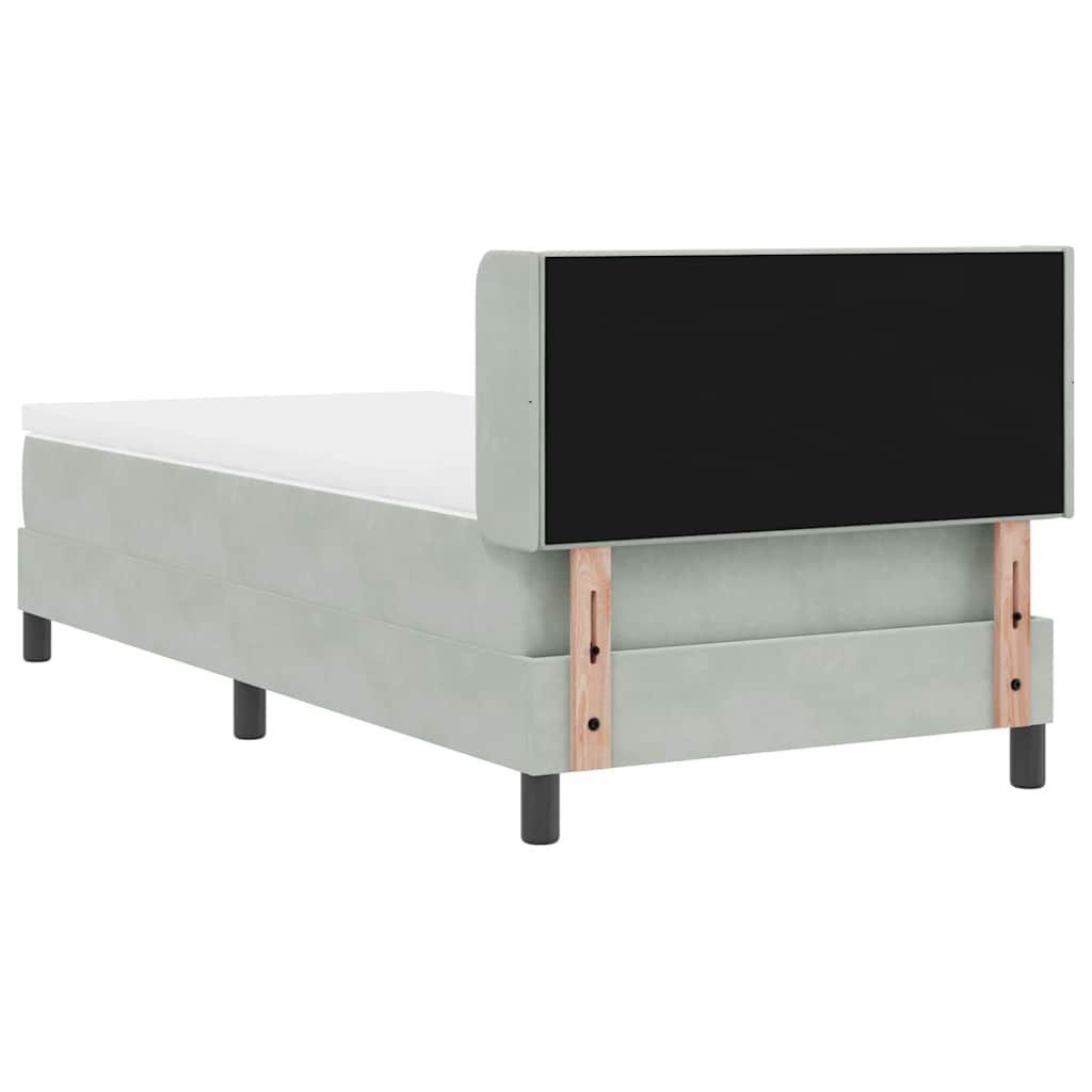 VidaXL Κρεβάτι με Στρώμα Light Grey 90x200 εκ. Βελούδο