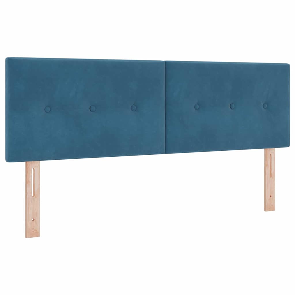 vidaXL Κρεβάτι με ελατήρια Σκούρο Μπλε 200 x 160 εκατοστά Βελούδο