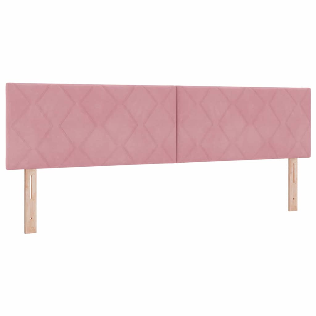 vidaXL Κρεβάτι με ελατήρια με κεφαλάρι Ροζ 200 x 180 cm Βελούδο