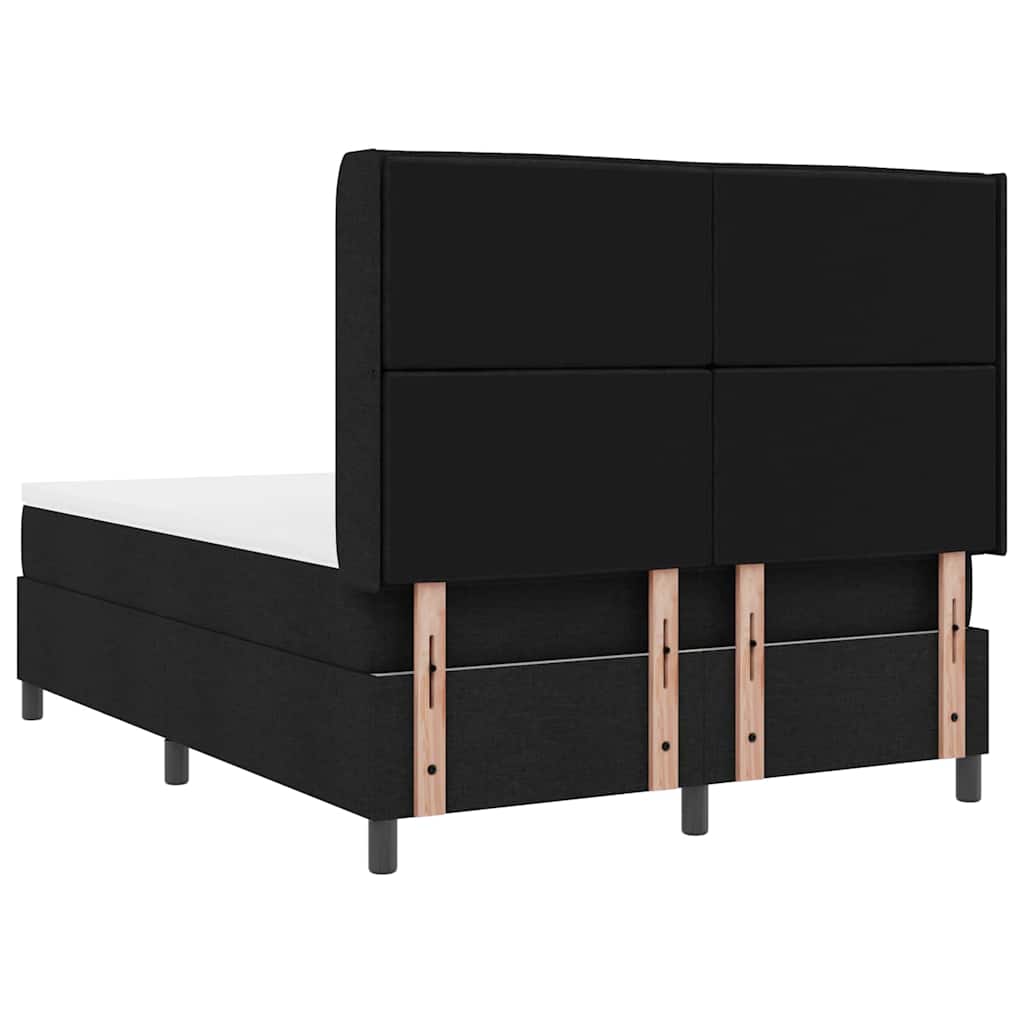 vidaXL Κρεβάτι με ελατήρια με στρώμα Μαύρο 200 x 140 cm ύφασμα