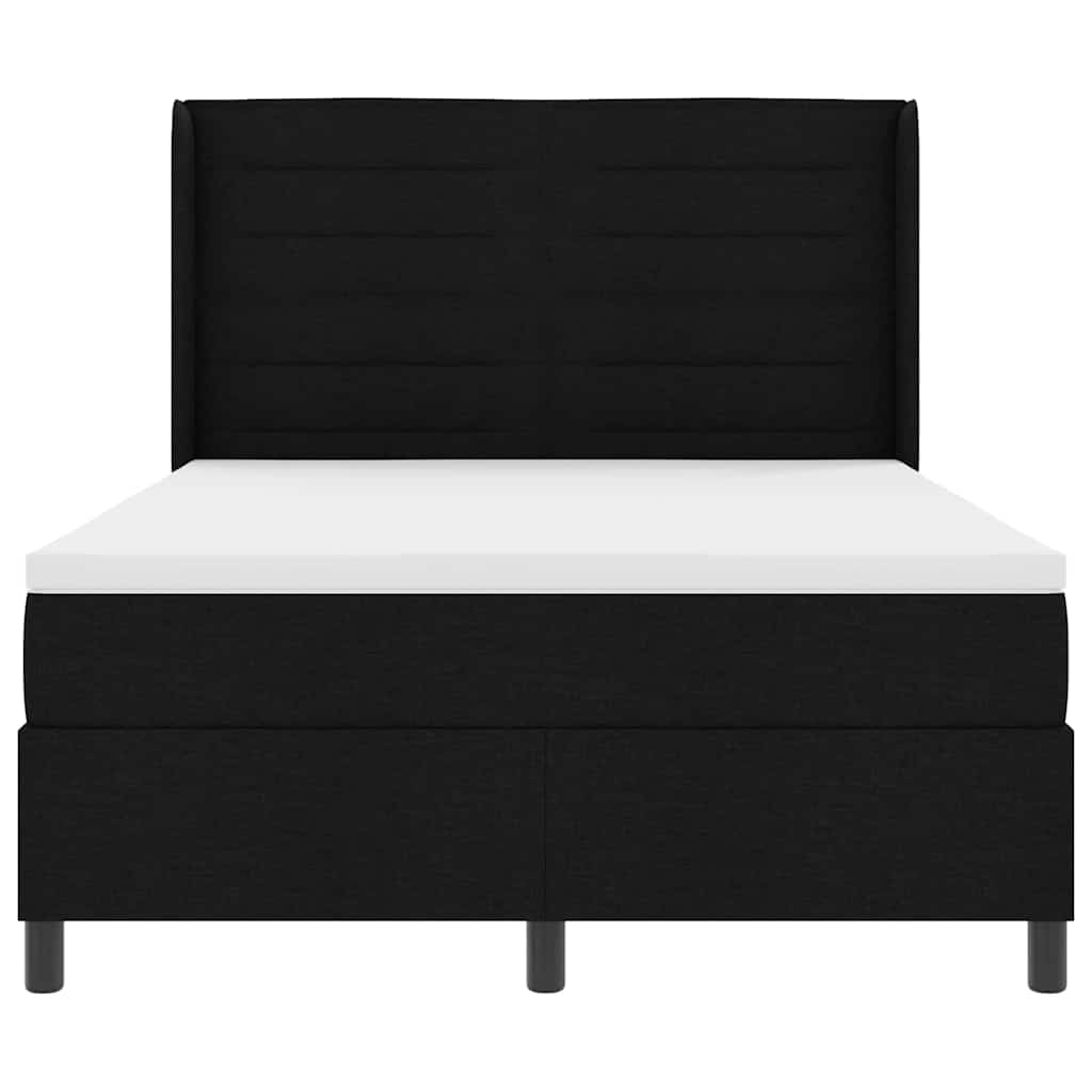 vidaXL Κρεβάτι με ελατήρια με στρώμα Μαύρο 200 x 140 cm ύφασμα