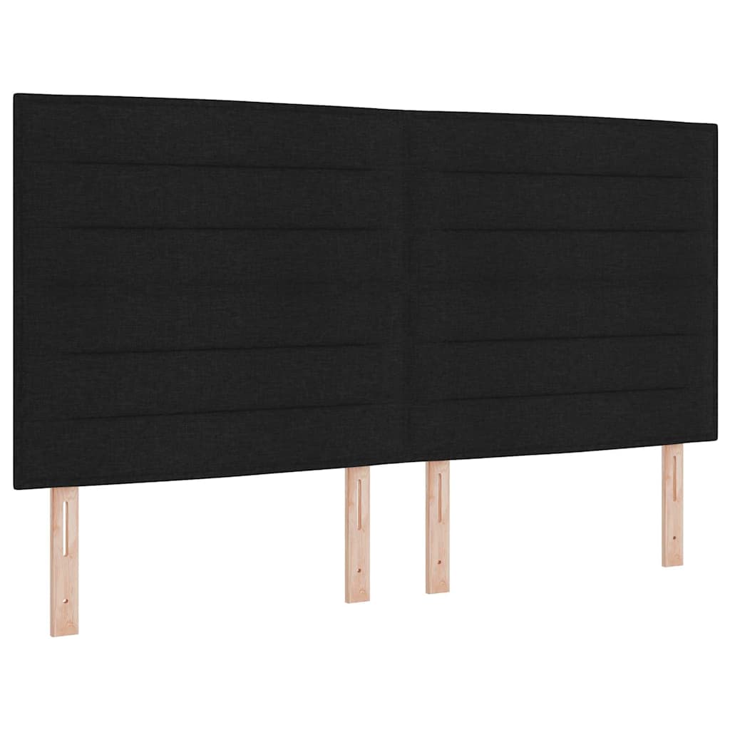 vidaXL Κρεβάτι με ελατήρια με στρώμα Μαύρο 200 x 180 cm ύφασμα