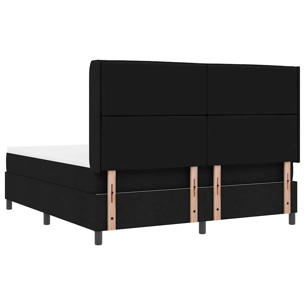 vidaXL Κρεβάτι με ελατήρια με στρώμα Μαύρο 200 x 180 cm ύφασμα