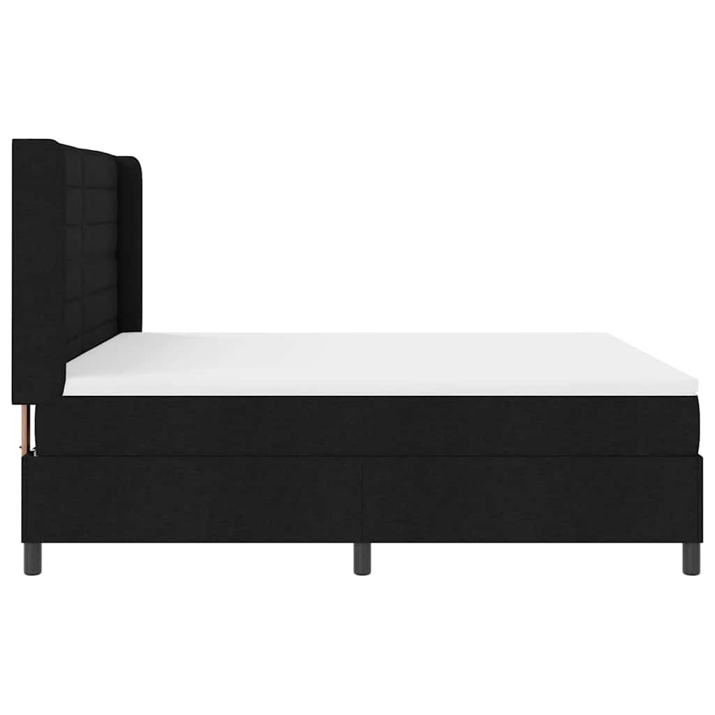 vidaXL Κρεβάτι με ελατήρια με στρώμα Μαύρο 200 x 180 cm ύφασμα