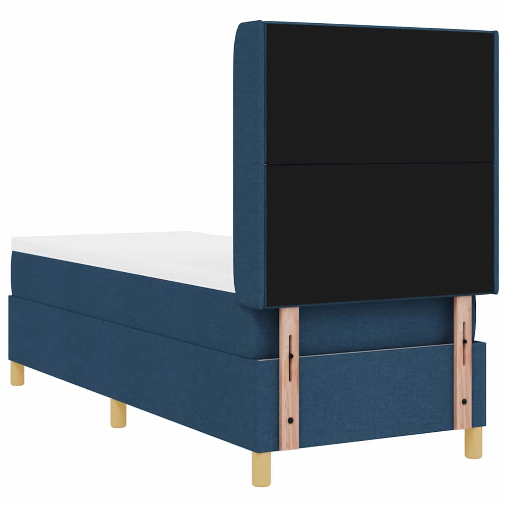 vidaXL Κρεβάτι με ελατήρια με κεφαλάρι Μπλε 80 x 200 cm ύφασμα