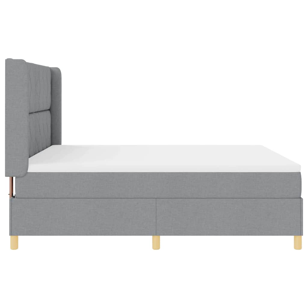vidaXL Κρεβάτι με ελατήρια Ανοιχτό γκρι 180 x 200 cm ύφασμα