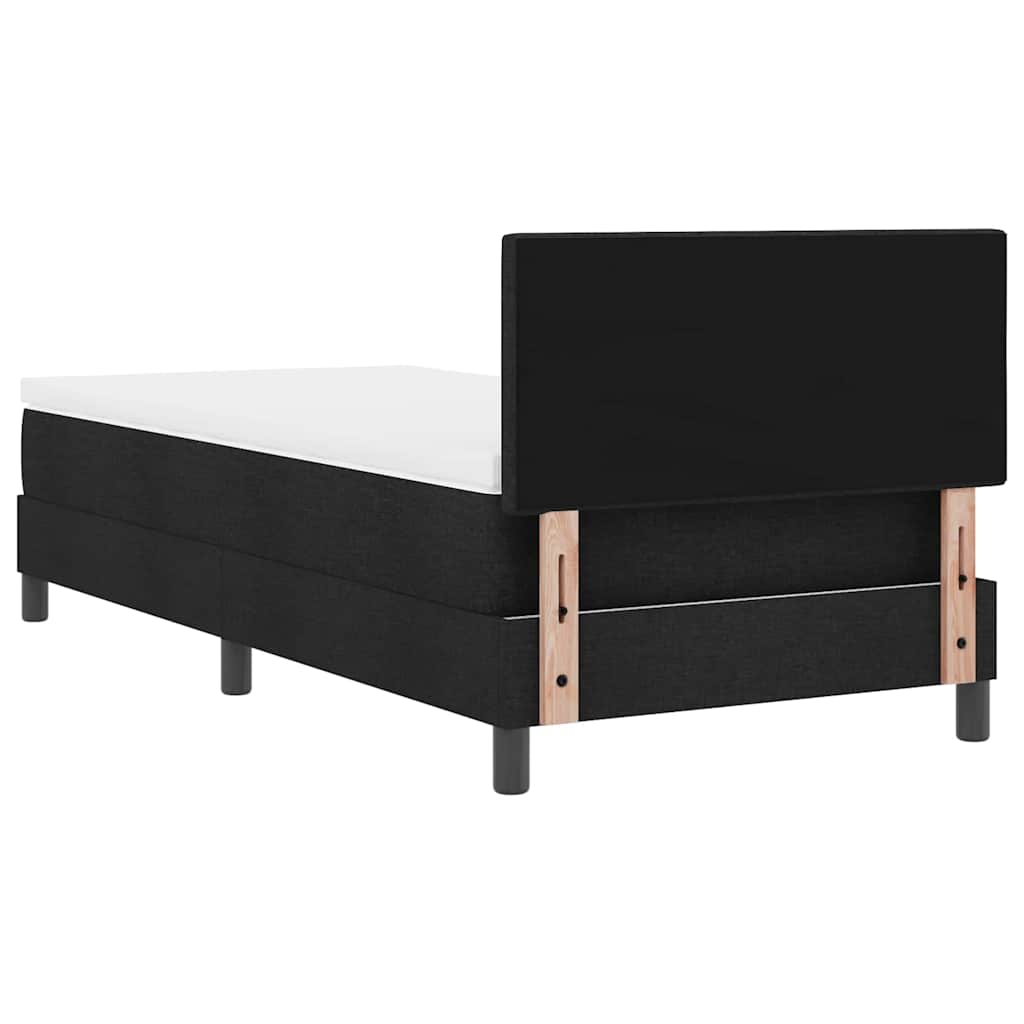 vidaXL Κρεβάτι με ελατήρια με κεφαλάρι Μαύρο 100 x 200 cm ύφασμα