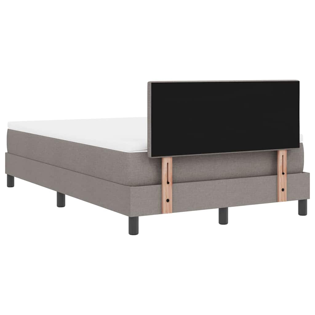 vidaXL Κρεβάτι με ελατήρια με κεφαλάρι Taupe 120 x 190 cm ύφασμα