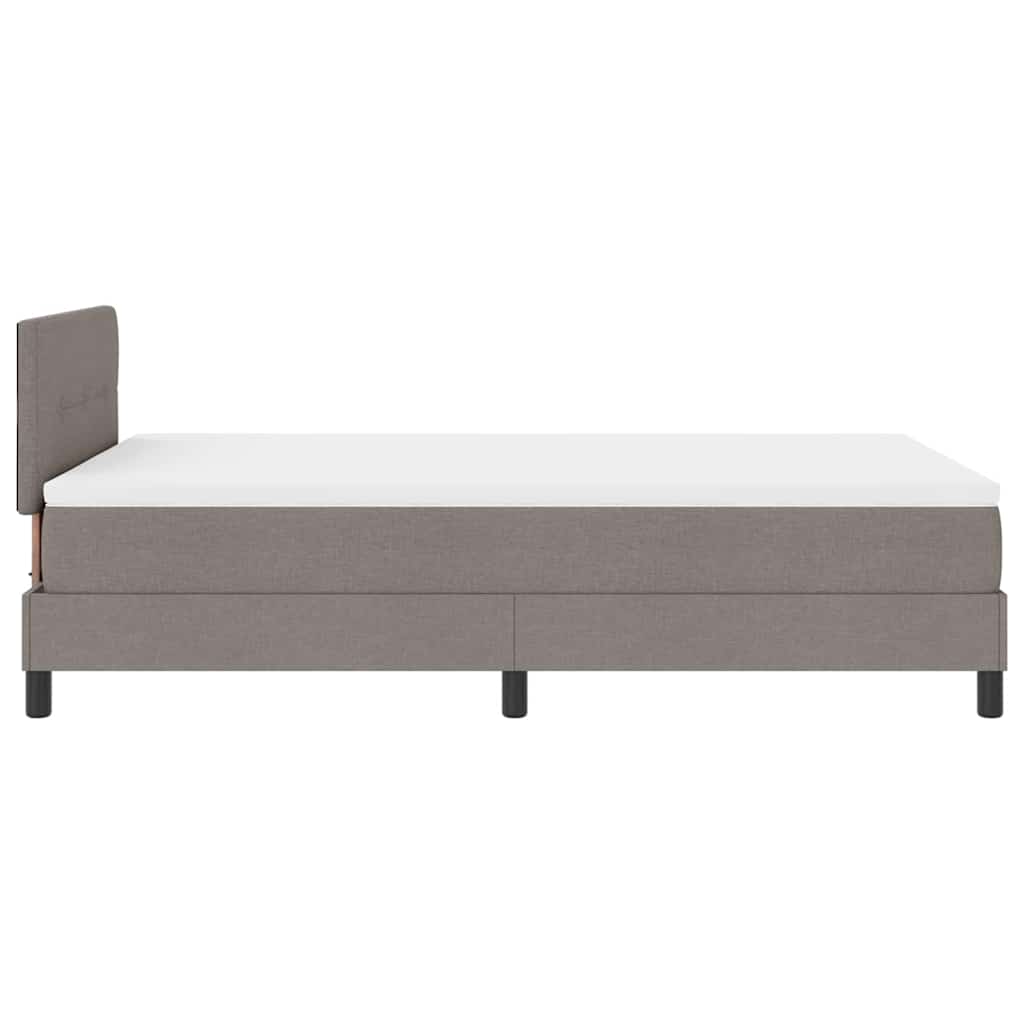 vidaXL Κρεβάτι με ελατήρια με κεφαλάρι Taupe 120 x 190 cm ύφασμα