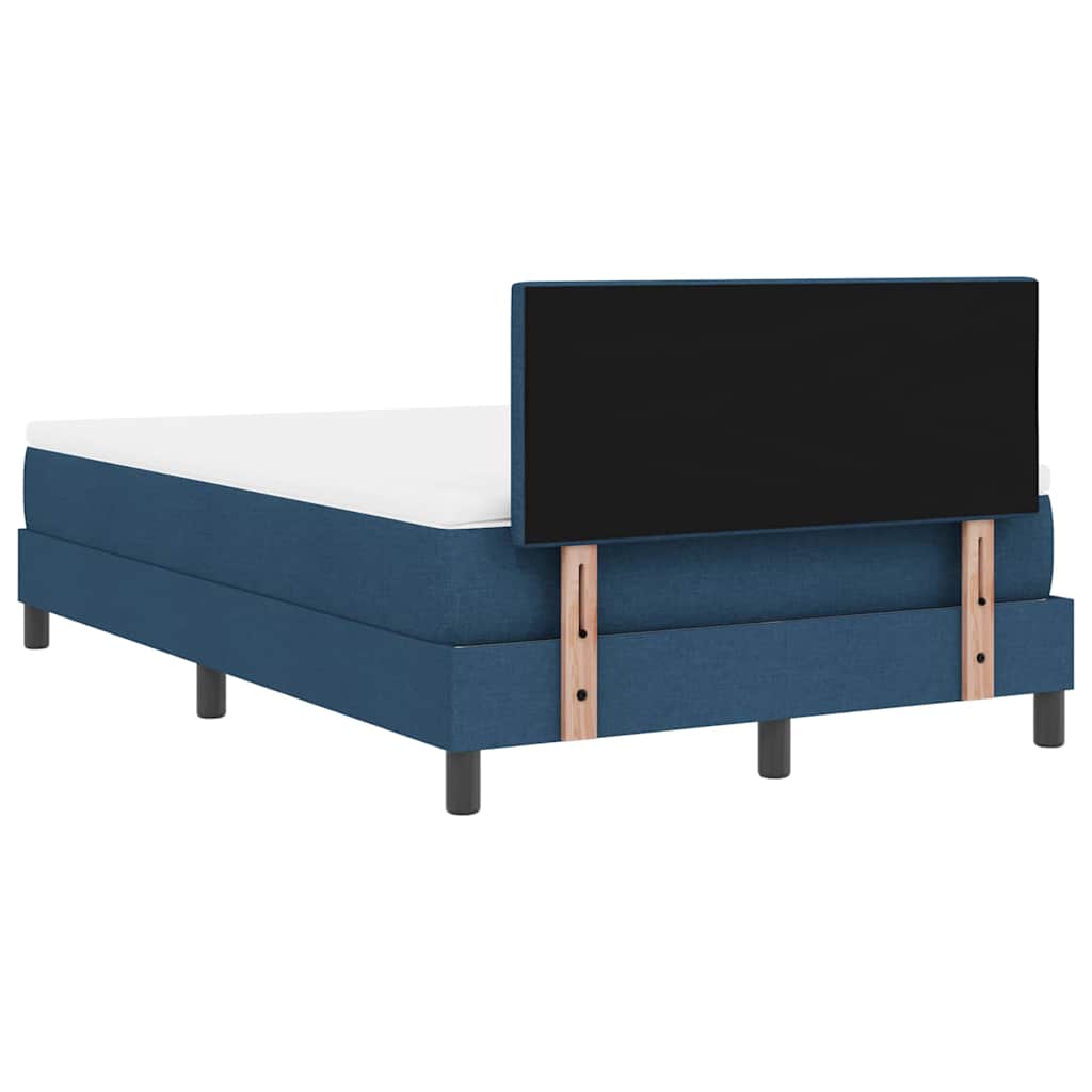vidaXL Κρεβάτι με ελατήρια με κεφαλάρι Μπλε 120 x 190 cm ύφασμα