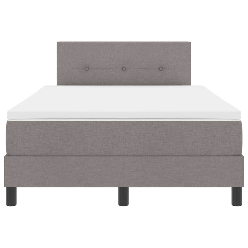 vidaXL Κρεβάτι με ελατήρια με κεφαλάρι Taupe 120 x 200 cm ύφασμα