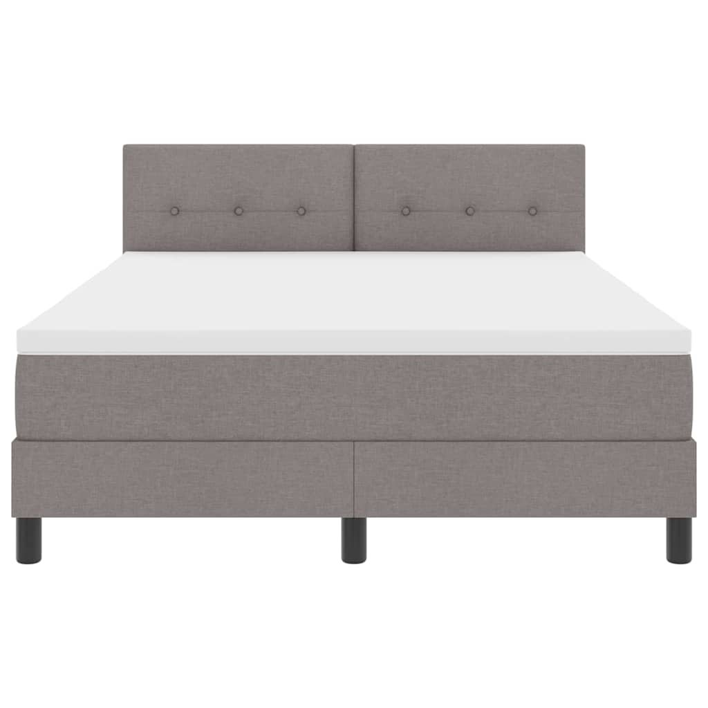 vidaXL Κρεβάτι με ελατήρια με κεφαλάρι Taupe 160 x 200 cm ύφασμα
