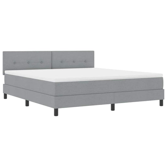 vidaXL Κρεβάτι με ελατήρια Ανοιχτό γκρι 180 x 200 cm ύφασμα