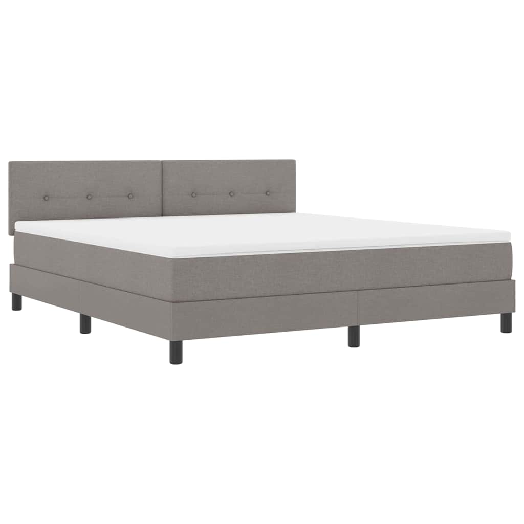 vidaXL Κρεβάτι με ελατήρια με κεφαλάρι Taupe 180 x 200 cm ύφασμα
