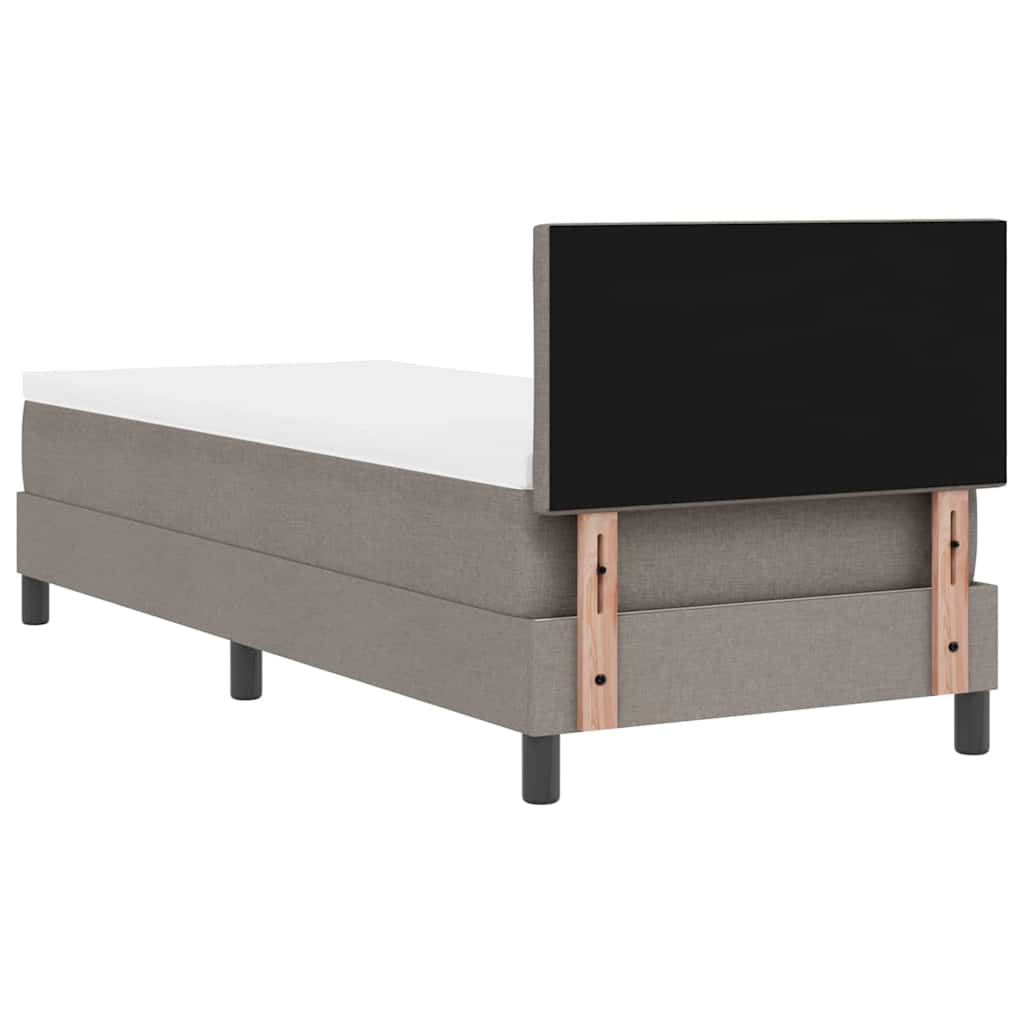 vidaXL Κρεβάτι με ελατήρια με κεφαλάρι Taupe 80 x 200 cm ύφασμα