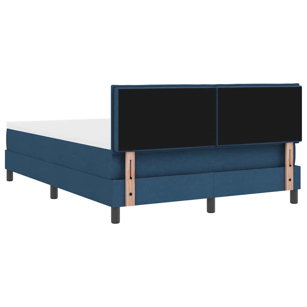 vidaXL Κρεβάτι με ελατήρια με κεφαλάρι Μπλε 160 x 200 cm ύφασμα
