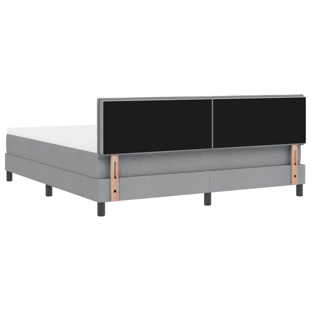 vidaXL Κρεβάτι με ελατήρια Ανοιχτό γκρι 180 x 200 cm ύφασμα