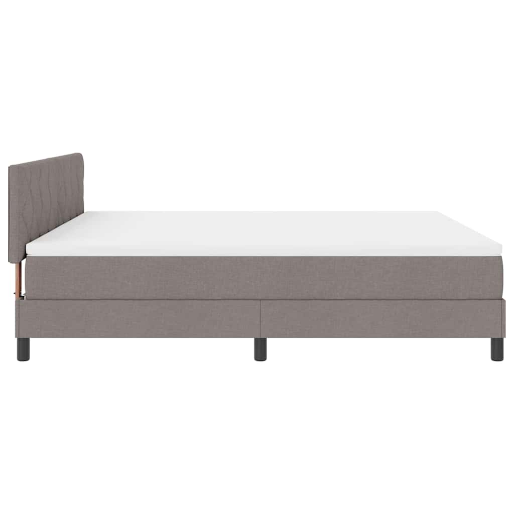 vidaXL Κρεβάτι με ελατήρια με κεφαλάρι Taupe 180 x 200 cm ύφασμα