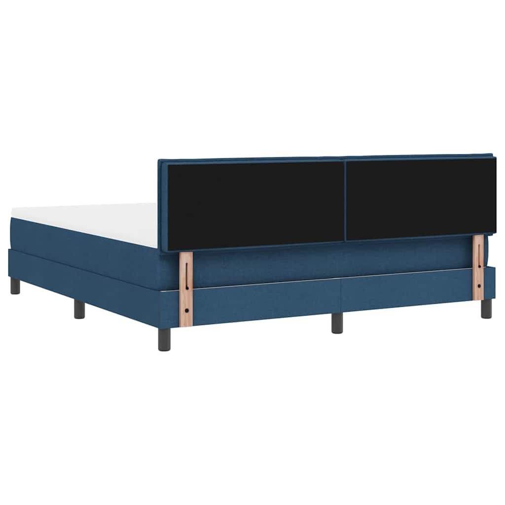 vidaXL Κρεβάτι με ελατήρια με κεφαλάρι Μπλε 180 x 200 cm ύφασμα