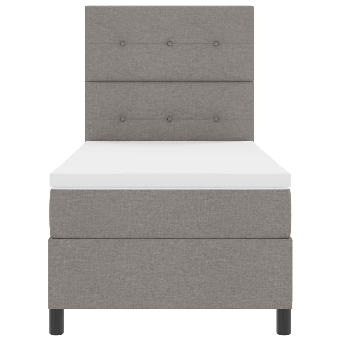 vidaXL Κρεβάτι με ελατήρια με κεφαλάρι Taupe 80 x 200 cm ύφασμα