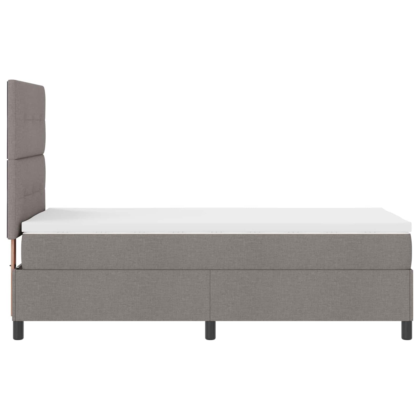vidaXL Κρεβάτι με ελατήρια με κεφαλάρι Taupe 80 x 200 cm ύφασμα