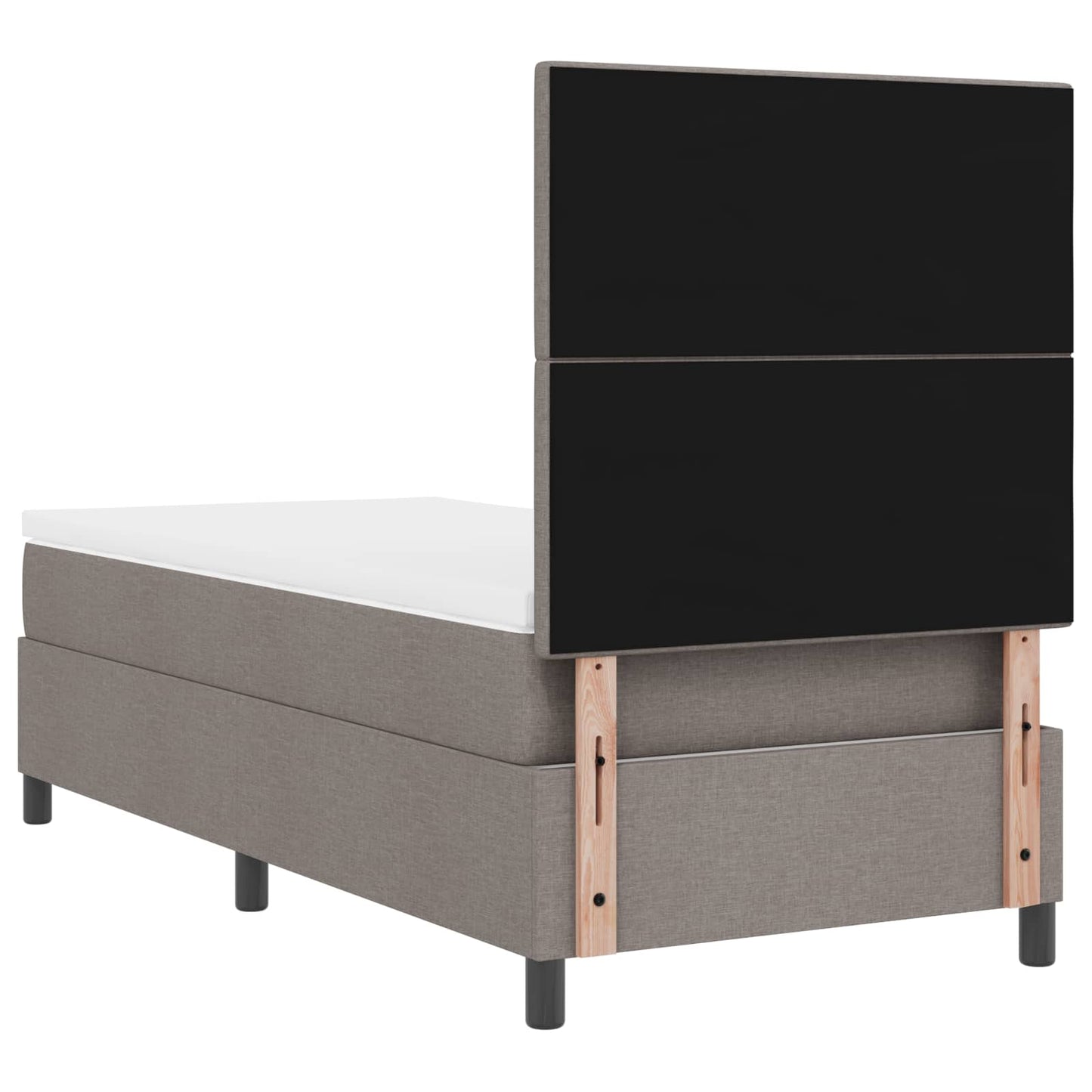 vidaXL Κρεβάτι με ελατήρια με κεφαλάρι Taupe 90 x 190 cm ύφασμα