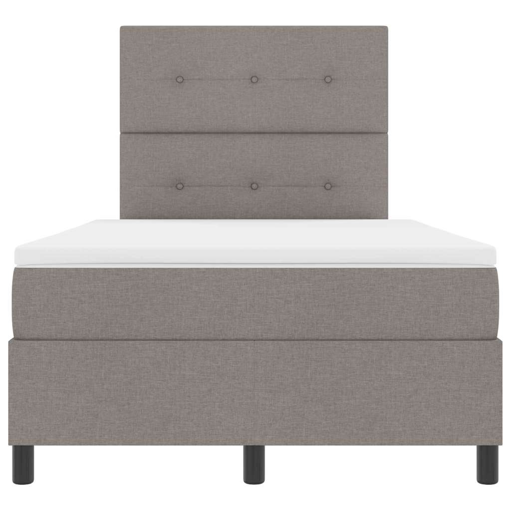 vidaXL Κρεβάτι με ελατήρια με κεφαλάρι Taupe 120 x 190 cm ύφασμα