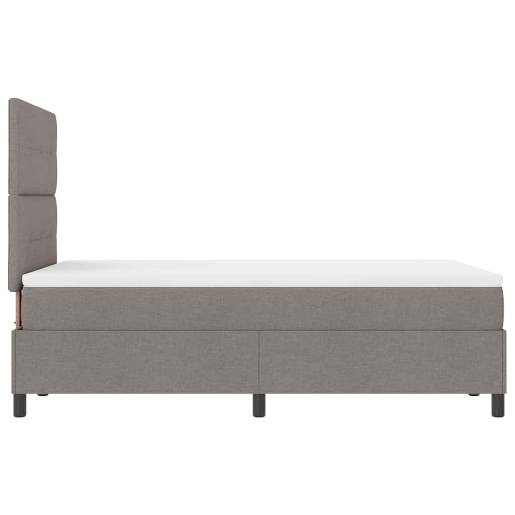 vidaXL Κρεβάτι με ελατήρια με κεφαλάρι Taupe 120 x 190 cm ύφασμα
