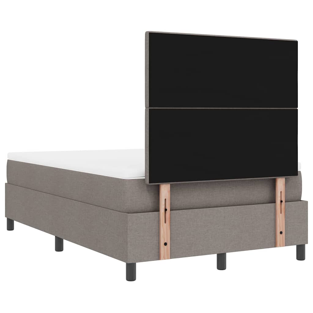 vidaXL Κρεβάτι με ελατήρια με κεφαλάρι Taupe 120 x 200 cm ύφασμα