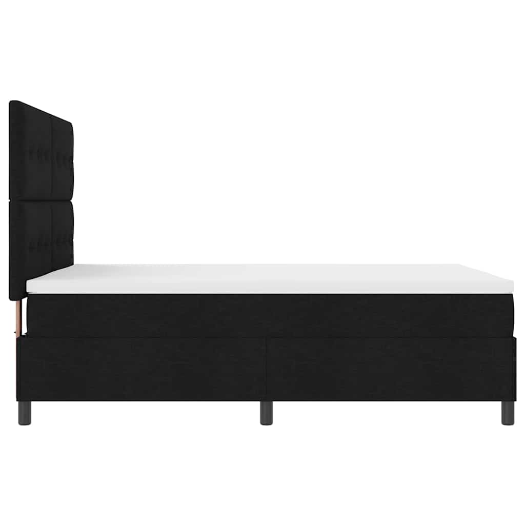vidaXL Κρεβάτι με ελατήρια με κεφαλάρι Μαύρο 160 x 200 cm ύφασμα