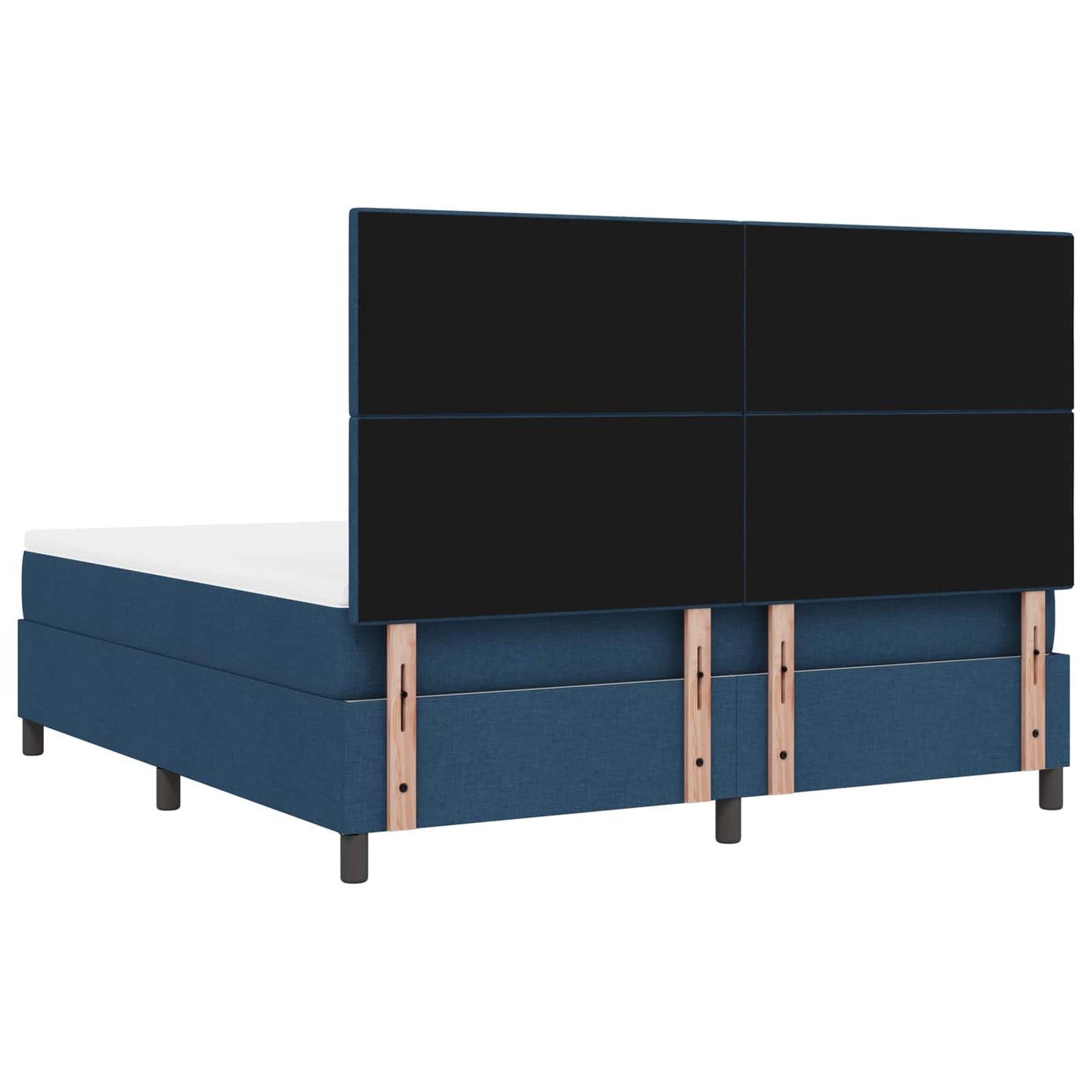 vidaXL Κρεβάτι με ελατήρια με κεφαλάρι Μπλε 180 x 200 cm ύφασμα