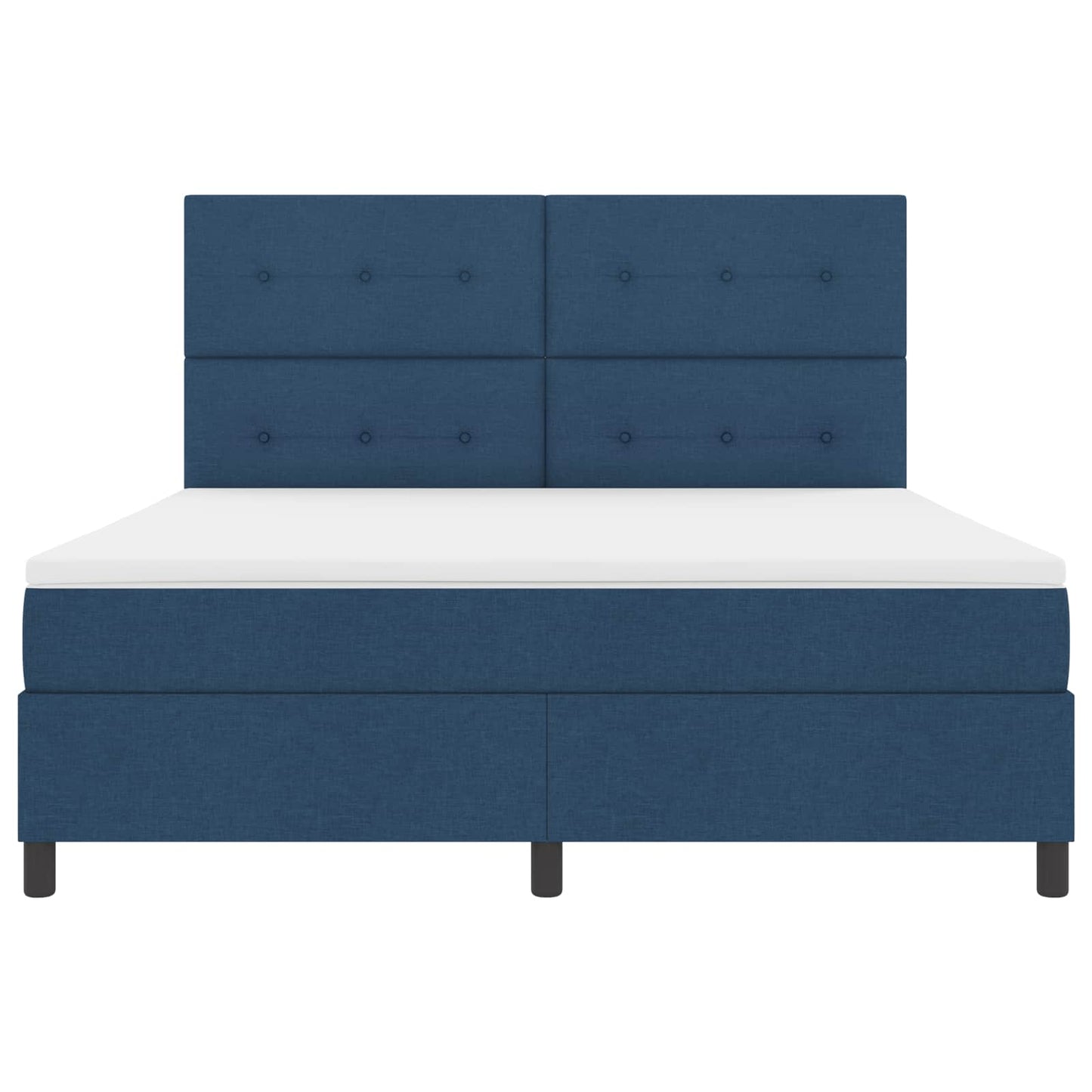 vidaXL Κρεβάτι με ελατήρια με κεφαλάρι Μπλε 180 x 200 cm ύφασμα