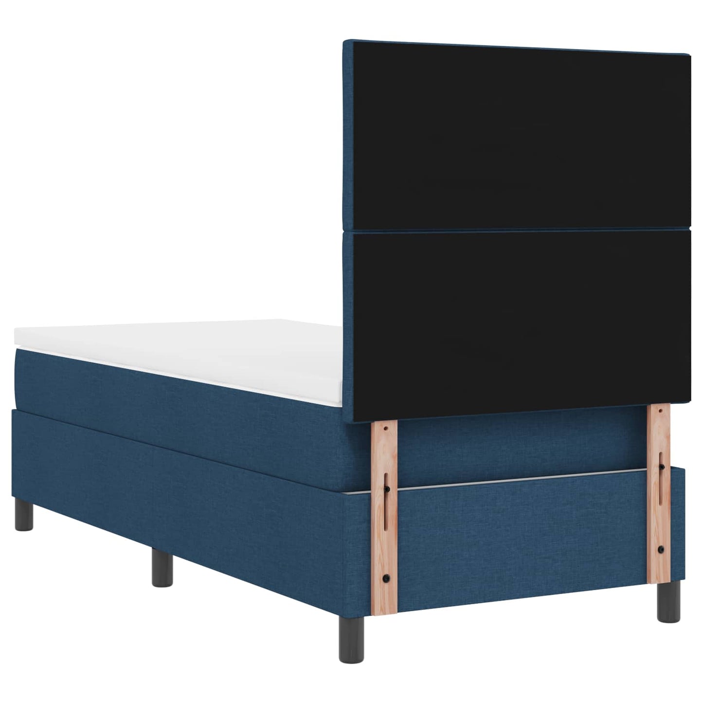 vidaXL Κρεβάτι με ελατήρια με κεφαλάρι Μπλε 100 x 200 cm ύφασμα