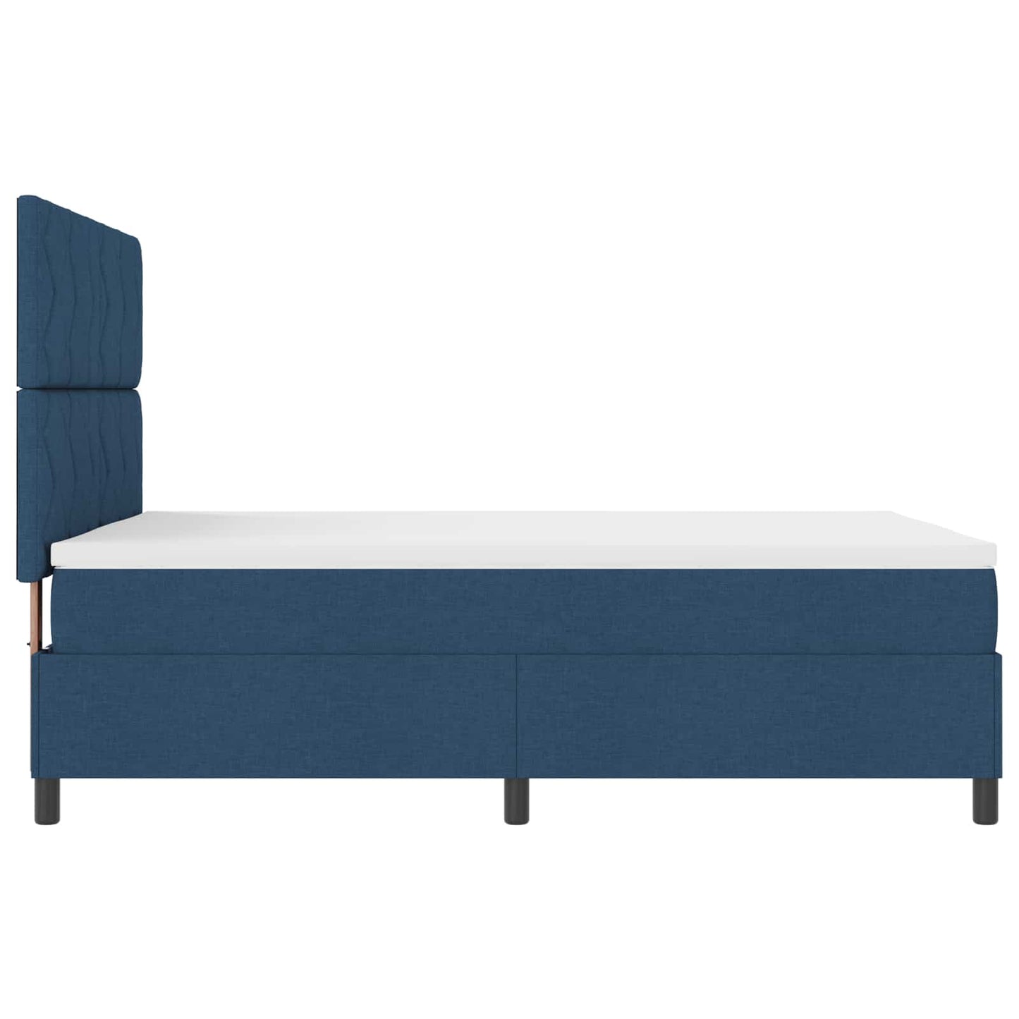 vidaXL Κρεβάτι με ελατήρια με κεφαλάρι Μπλε 160 x 200 cm ύφασμα