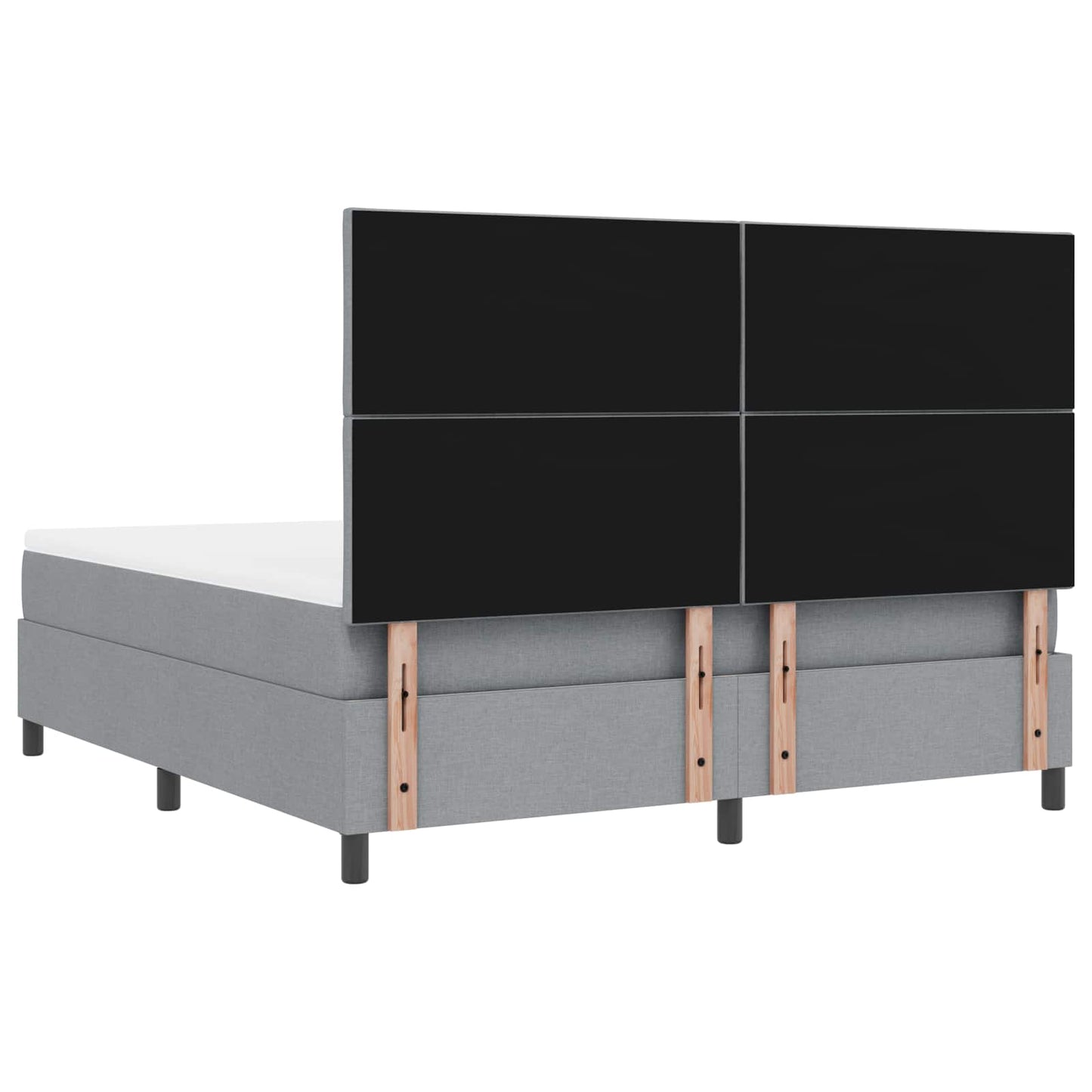vidaXL Κρεβάτι με ελατήρια Ανοιχτό γκρι 180 x 200 cm ύφασμα