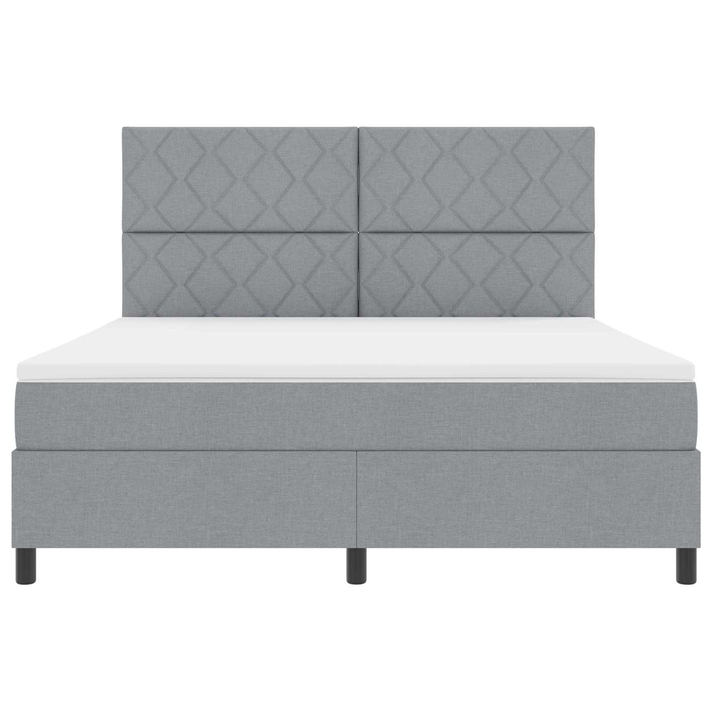 vidaXL Κρεβάτι με ελατήρια Ανοιχτό γκρι 180 x 200 cm ύφασμα