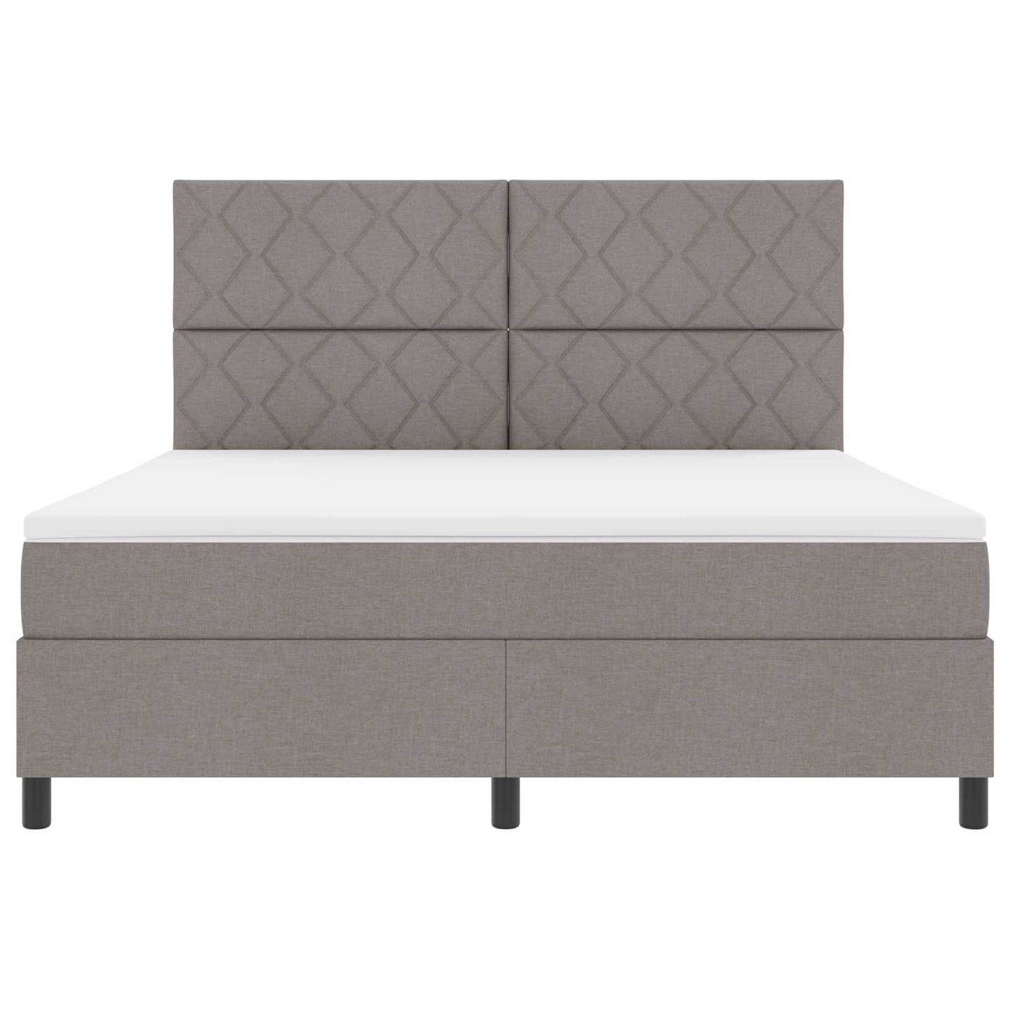 vidaXL Κρεβάτι με ελατήρια με κεφαλάρι Taupe 180 x 200 cm ύφασμα