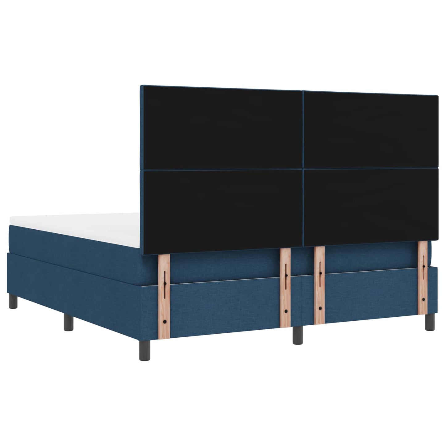 vidaXL Κρεβάτι με ελατήρια με κεφαλάρι Μπλε 180 x 200 cm ύφασμα