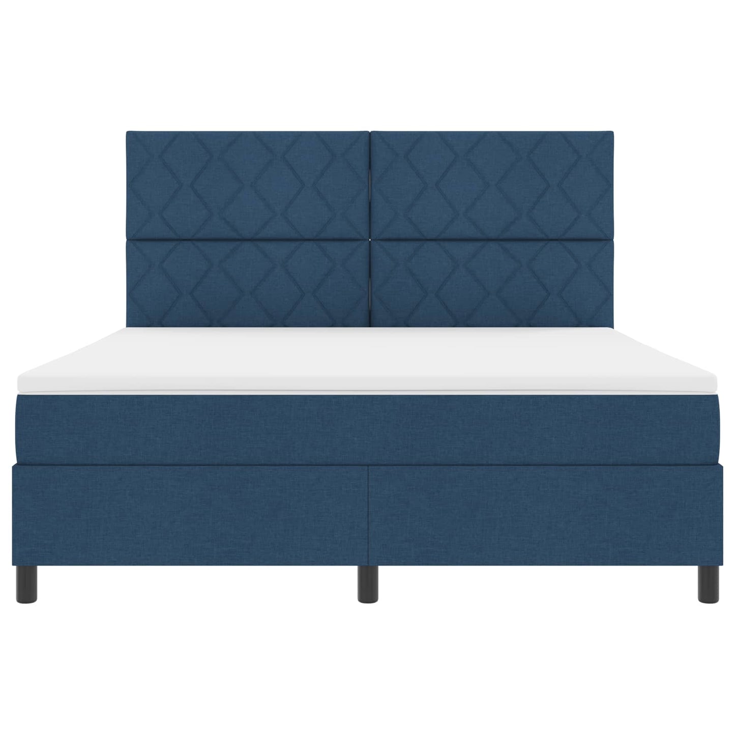 vidaXL Κρεβάτι με ελατήρια με κεφαλάρι Μπλε 180 x 200 cm ύφασμα