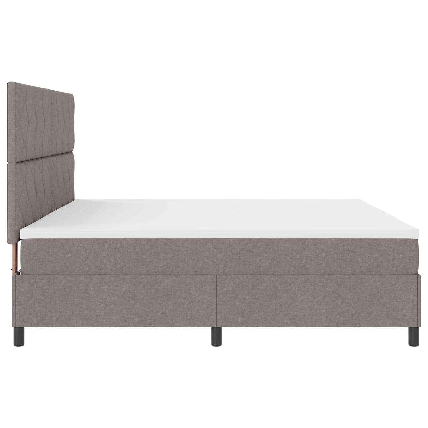 vidaXL Κρεβάτι με ελατήρια με κεφαλάρι Taupe 200 x 200 cm ύφασμα