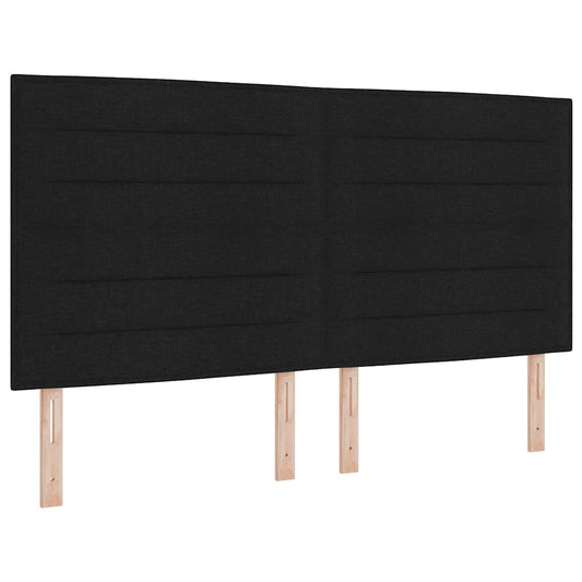 vidaXL LED Κρεβάτι με βάθρο με στρώμα Μαύρο 180 x 200 cm ύφασμα