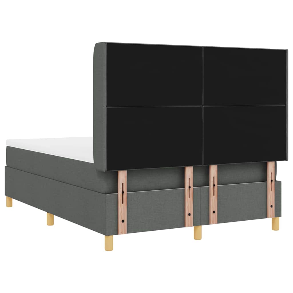 vidaXL Κρεβάτι με ελατήρια με κεφαλάρι Γκρι 160 x 200 cm ύφασμα