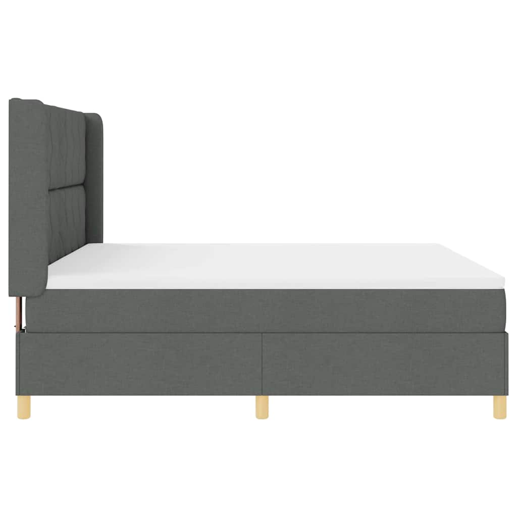 vidaXL Κρεβάτι με ελατήρια με κεφαλάρι Γκρι 180 x 200 cm ύφασμα