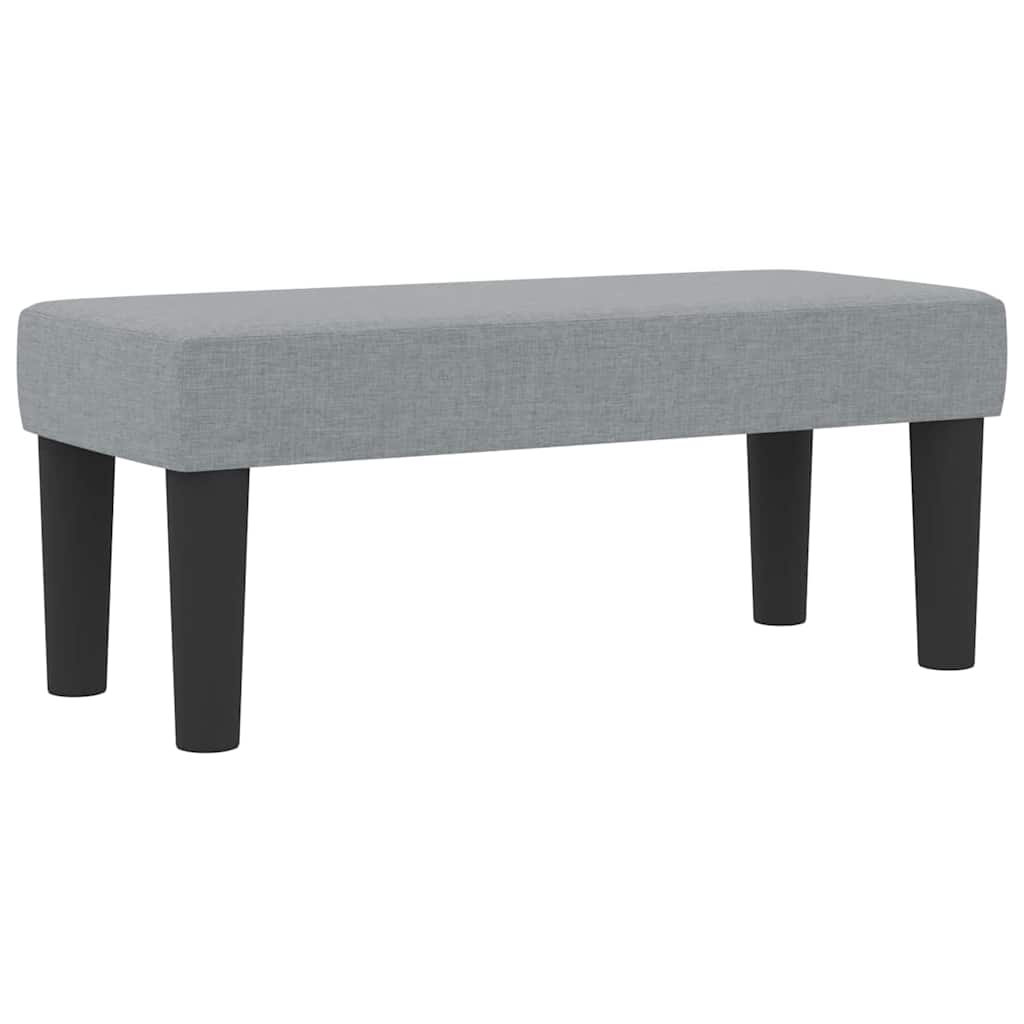 vidaXL Κρεβάτι με ελατήρια με στρώμα Ανοιχτό γκρι 90 x 200 cm ύφασμα