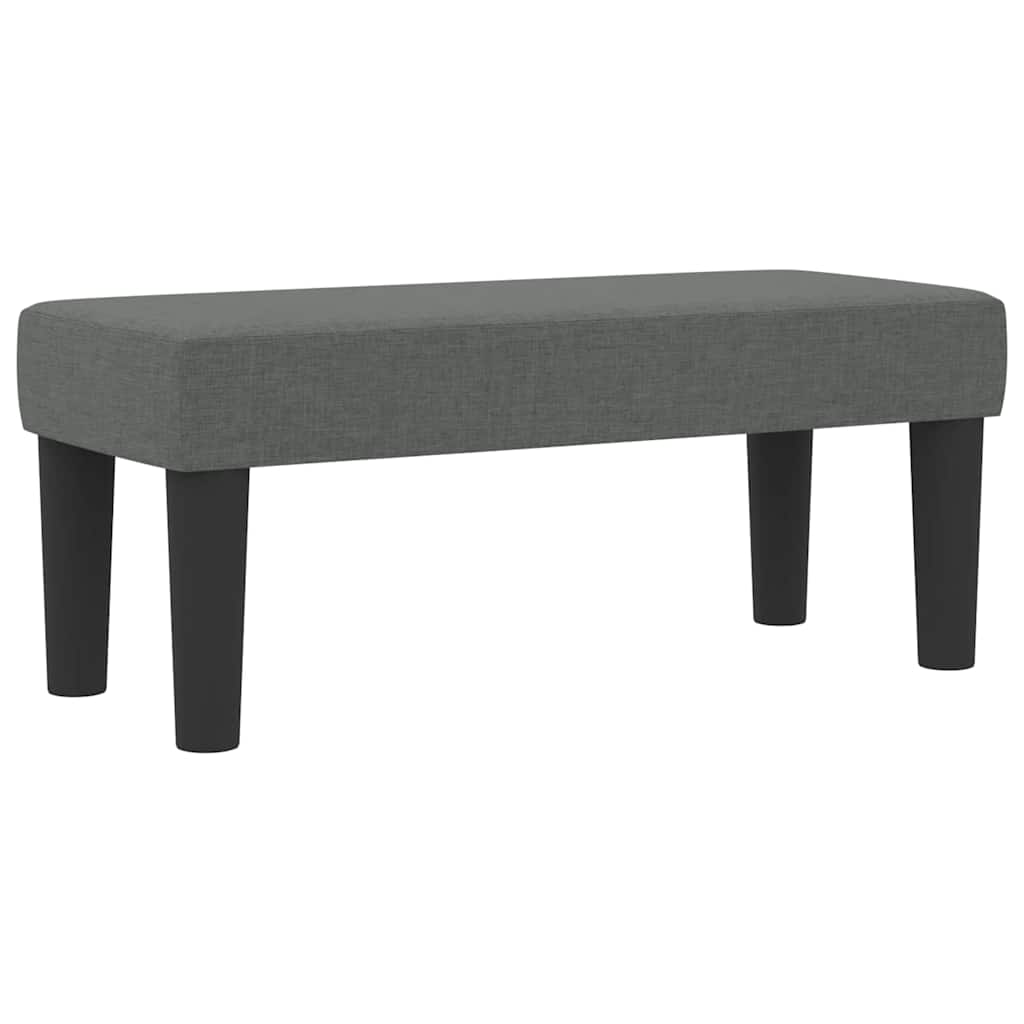 vidaXL Κρεβάτι με ελατήρια με στρώμα Σκούρο Γκρι 100 x 200 cm ύφασμα