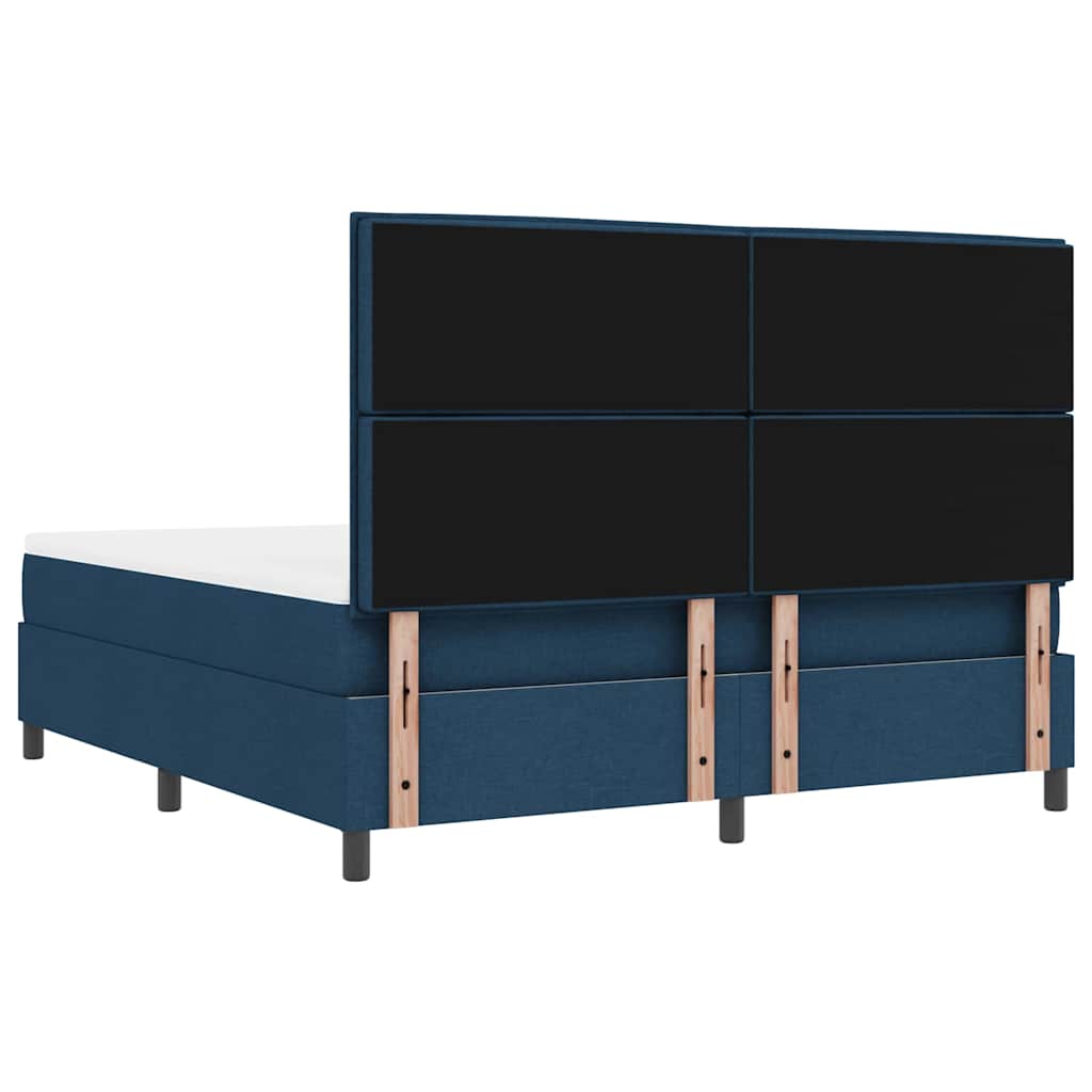 vidaXL Κρεβάτι με ελατήρια με κεφαλάρι Μπλε 180 x 200 cm ύφασμα