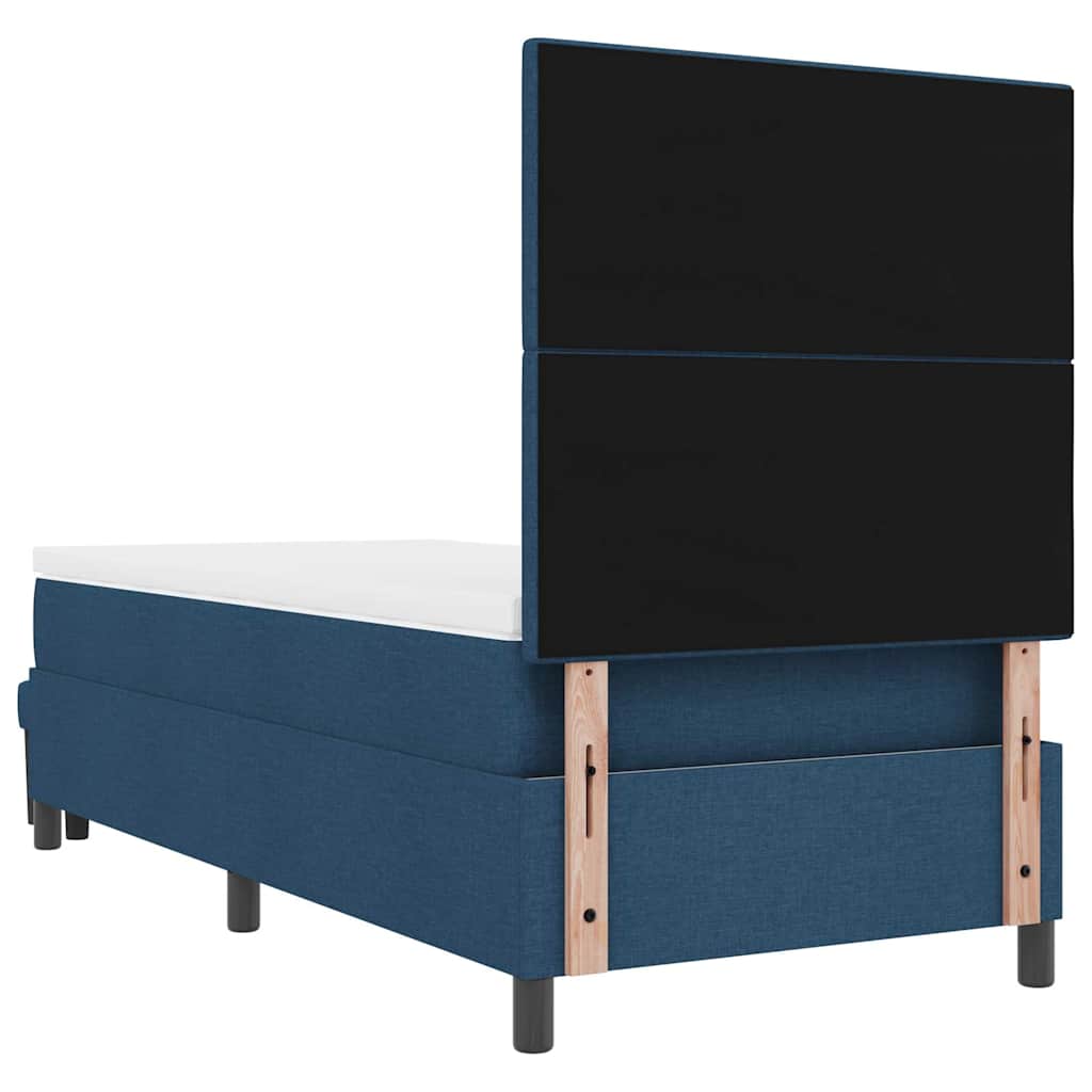 vidaXL Κρεβάτι με ελατήρια με κεφαλάρι Μπλε 80 x 200 cm ύφασμα