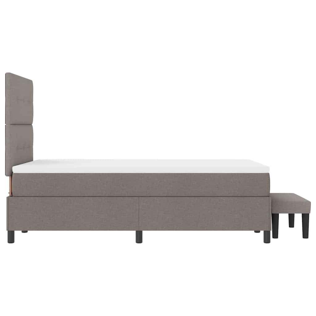 vidaXL Κρεβάτι με ελατήρια με κεφαλάρι Taupe 120 x 200 cm ύφασμα